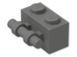 LEGO® Brick: Brick 1 x 2 with Handle 30236 | Color: Dark Grey
