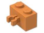 LEGO® Brick: Brick 1 x 2 with Clip Vertical 30237 | Color: Bright Orange