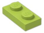 LEGO® Brick: Plate 1 x 2 3023 | Color: Bright Yellowish Green