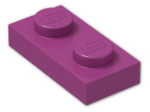 LEGO® Stein: Plate 1 x 2 3023 | Farbe: Bright Reddish Violet