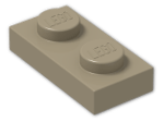 LEGO® Brick: Plate 1 x 2 3023 | Color: Sand Yellow