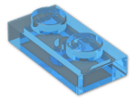 LEGO® Brick: Plate 1 x 2 3023 | Color: Transparent Fluorescent Blue