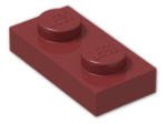 LEGO® Stein: Plate 1 x 2 3023 | Farbe: New Dark Red