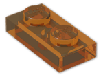LEGO® Stein: Plate 1 x 2 3023 | Farbe: Transparent Bright Orange
