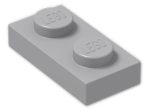 LEGO® Brick: Plate 1 x 2 3023 | Color: Medium Stone Grey