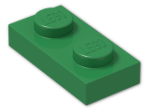 LEGO® Brick: Plate 1 x 2 3023 | Color: Dark Green
