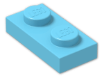 LEGO® Stein: Plate 1 x 2 3023 | Farbe: Medium Azur