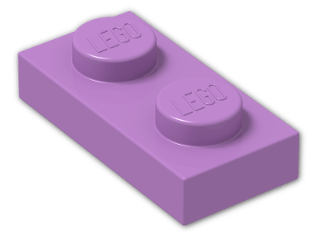 LEGO® Brick: Plate 1 x 2 3023 | Color: Medium Lavender