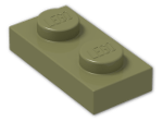 LEGO® Brick: Plate 1 x 2 3023 | Color: Olive Green
