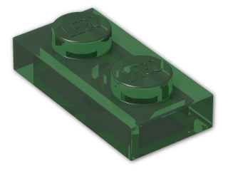 LEGO® Stein: Plate 1 x 2 3023 | Farbe: Transparent Green