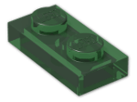 LEGO® Brick: Plate 1 x 2 3023 | Color: Transparent Green