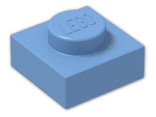 LEGO® Brick: Plate 1 x 1 3024 | Color: Medium Blue
