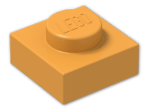 LEGO® Brick: Plate 1 x 1 3024 | Color: Bright Yellowish Orange