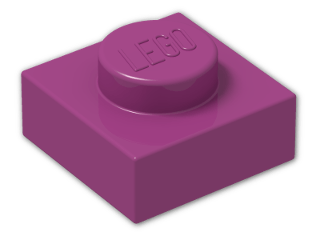 LEGO® Stein: Plate 1 x 1 3024 | Farbe: Bright Reddish Violet