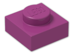 LEGO® Stein: Plate 1 x 1 3024 | Farbe: Bright Reddish Violet