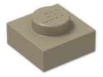 LEGO® Brick: Plate 1 x 1 3024 | Color: Sand Yellow