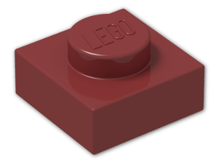 LEGO® Brick: Plate 1 x 1 3024 | Color: New Dark Red