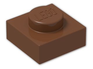 LEGO® Brick: Plate 1 x 1 3024 | Color: Reddish Brown
