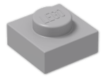LEGO® Brick: Plate 1 x 1 3024 | Color: Medium Stone Grey