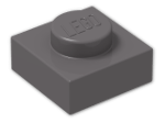 LEGO® Stein: Plate 1 x 1 3024 | Farbe: Dark Stone Grey