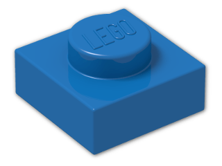 LEGO® Stein: Plate 1 x 1 3024 | Farbe: Bright Blue