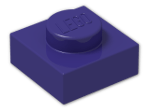 LEGO® Brick: Plate 1 x 1 3024 | Color: Medium Lilac