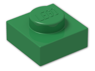 LEGO® Stein: Plate 1 x 1 3024 | Farbe: Dark Green