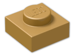 LEGO® Brick: Plate 1 x 1 3024 | Color: Warm Gold