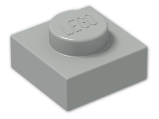 LEGO® Stein: Plate 1 x 1 3024 | Farbe: Grey