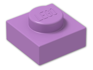 LEGO® Brick: Plate 1 x 1 3024 | Color: Medium Lavender