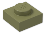 LEGO® Brick: Plate 1 x 1 3024 | Color: Olive Green