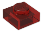 LEGO® Stein: Plate 1 x 1 3024 | Farbe: Transparent Red