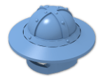 LEGO® Stein: Minifig Helmet with Chinstrap and Wide Brim 30273 | Farbe: Medium Blue