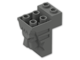 LEGO® Stein: Brick 2 x 3 x 3 with Lion's Head Carving and Cutout 30274 | Farbe: Dark Grey