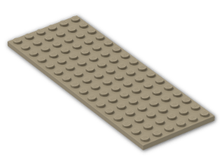 LEGO® Brick: Plate 6 x 16 3027 | Color: Sand Yellow
