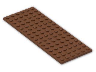 LEGO® Brick: Plate 6 x 16 3027 | Color: Reddish Brown