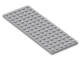 LEGO® Brick: Plate 6 x 16 3027 | Color: Medium Stone Grey