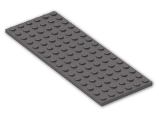 LEGO® Brick: Plate 6 x 16 3027 | Color: Dark Stone Grey