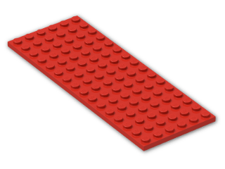 LEGO® Brick: Plate 6 x 16 3027 | Color: Bright Red