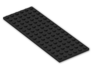 LEGO® Brick: Plate 6 x 16 3027 | Color: Black