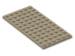 LEGO® Brick: Plate 6 x 12 3028 | Color: Sand Yellow