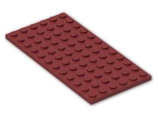 LEGO® Brick: Plate 6 x 12 3028 | Color: New Dark Red