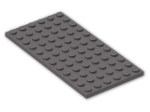 LEGO® Brick: Plate 6 x 12 3028 | Color: Dark Stone Grey