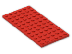 LEGO® Brick: Plate 6 x 12 3028 | Color: Bright Red