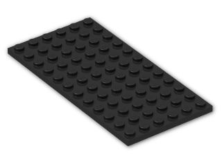 LEGO® Brick: Plate 6 x 12 3028 | Color: Black