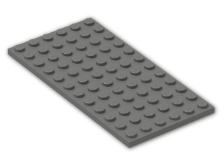 LEGO® Brick: Plate 6 x 12 3028 | Color: Dark Grey