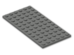 LEGO® Stein: Plate 6 x 12 3028 | Farbe: Dark Grey