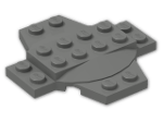 LEGO® Brick: Plate 6 x 6 x 0.667 Cross with Dome 30303 | Color: Dark Grey