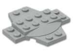 LEGO® Brick: Plate 6 x 6 x 0.667 Cross with Dome 30303 | Color: Grey