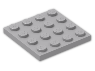 LEGO® Brick: Plate 4 x 4 3031 | Color: Medium Stone Grey